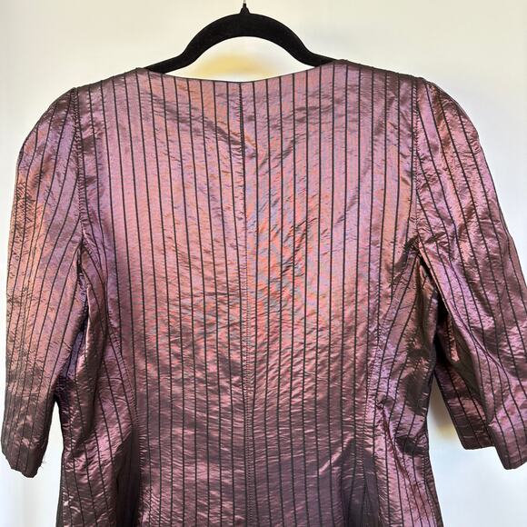 Vintage Iridescent Gothic Jacket Renaissance Cosplay Steampunk Formal Wizard - Picture 6 of 10